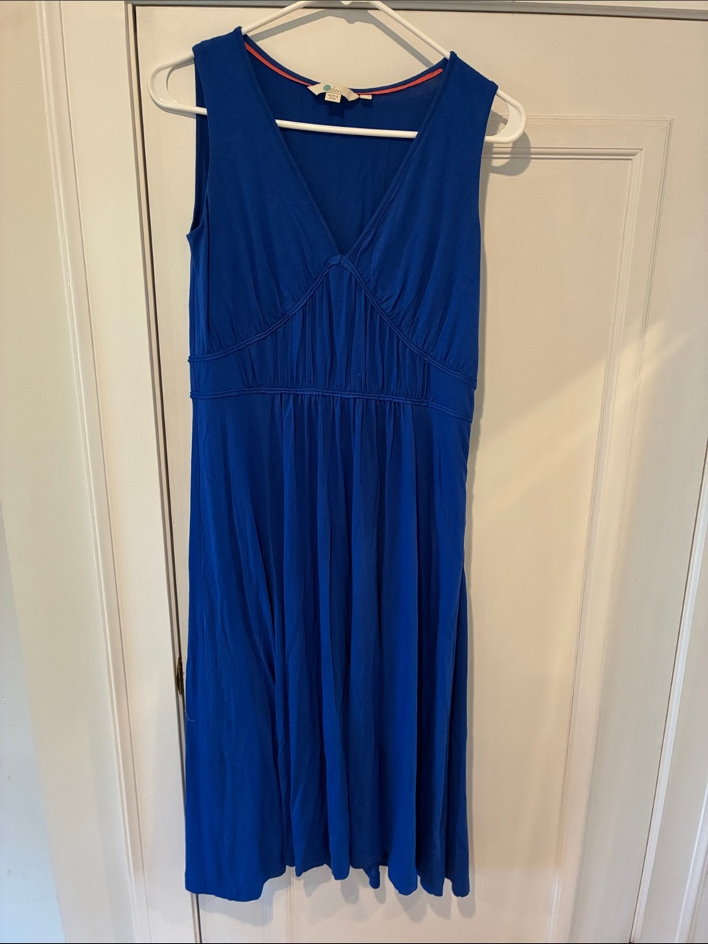 Boden Royal Blue Sleeveless V-Neck Midi Dress